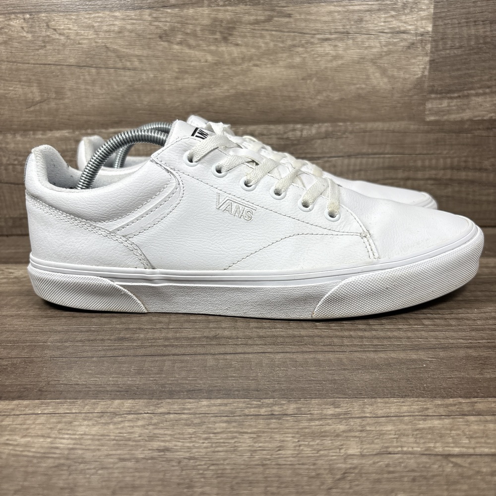Vans Leather Low White Mens US Size 11 EUR 44.5 500714 Sneakers - Picture 1 of 9